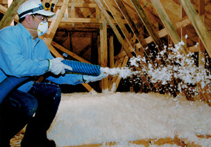 installation of attic insulation