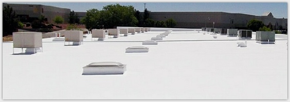 a single-ply commercial roofing job