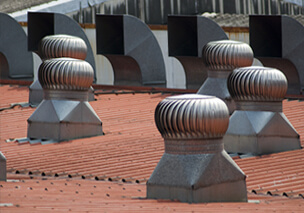 vents on top of a roof